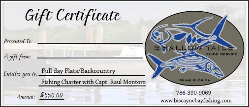 , Miami Florida Fishing Guides:Holliday Gift Certificates,Biscayne Bay