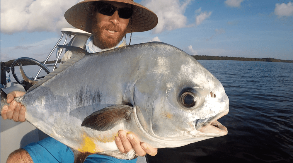 Capt. Charlie Ellis with a biscayne bay permit